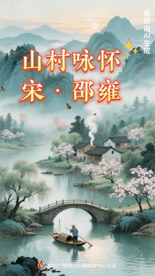 文化潤廊·AI“畫”古詩丨《山村詠懷》