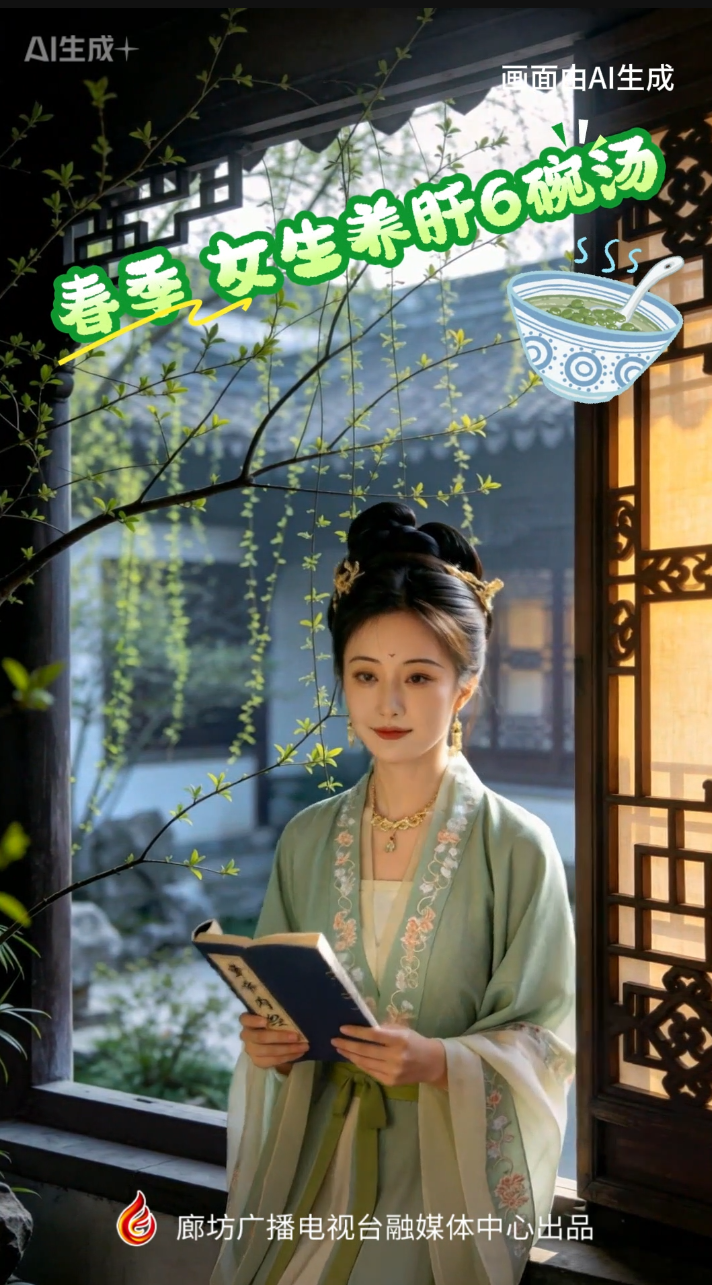 短視頻丨【AI養(yǎng)生“坊”】春季，女生養(yǎng)肝6碗湯