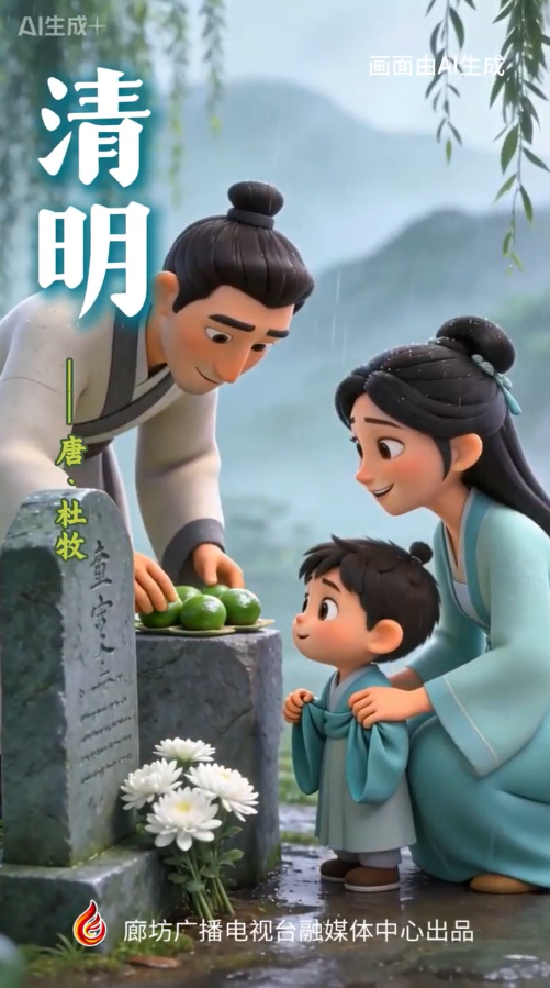 【文化潤廊·AI“畫”古詩】《清明》杜牧